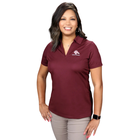 RU Polo Burgundy with Roadrunner logo