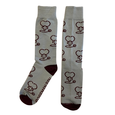 BSN Nursing Stethoscope Roseman Logoed Socks