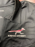 RU Polo Black with Burgundy Roadrunner logo