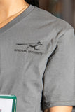 Charcoal roadrunner v-neck t-shirt