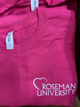 Pink Long-sleeve T-shirt with Roseman Heart Logo